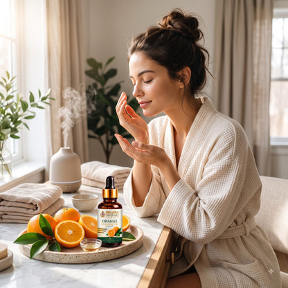 ZRS AURA Orange Essential Oil for Glowing Skin, Skin Nourishment, Relaxation, Mood Upliftment & Refreshing Aromatherapy | 100% Pure & Natural Undiluted Sweet Orange Oil, 15ml