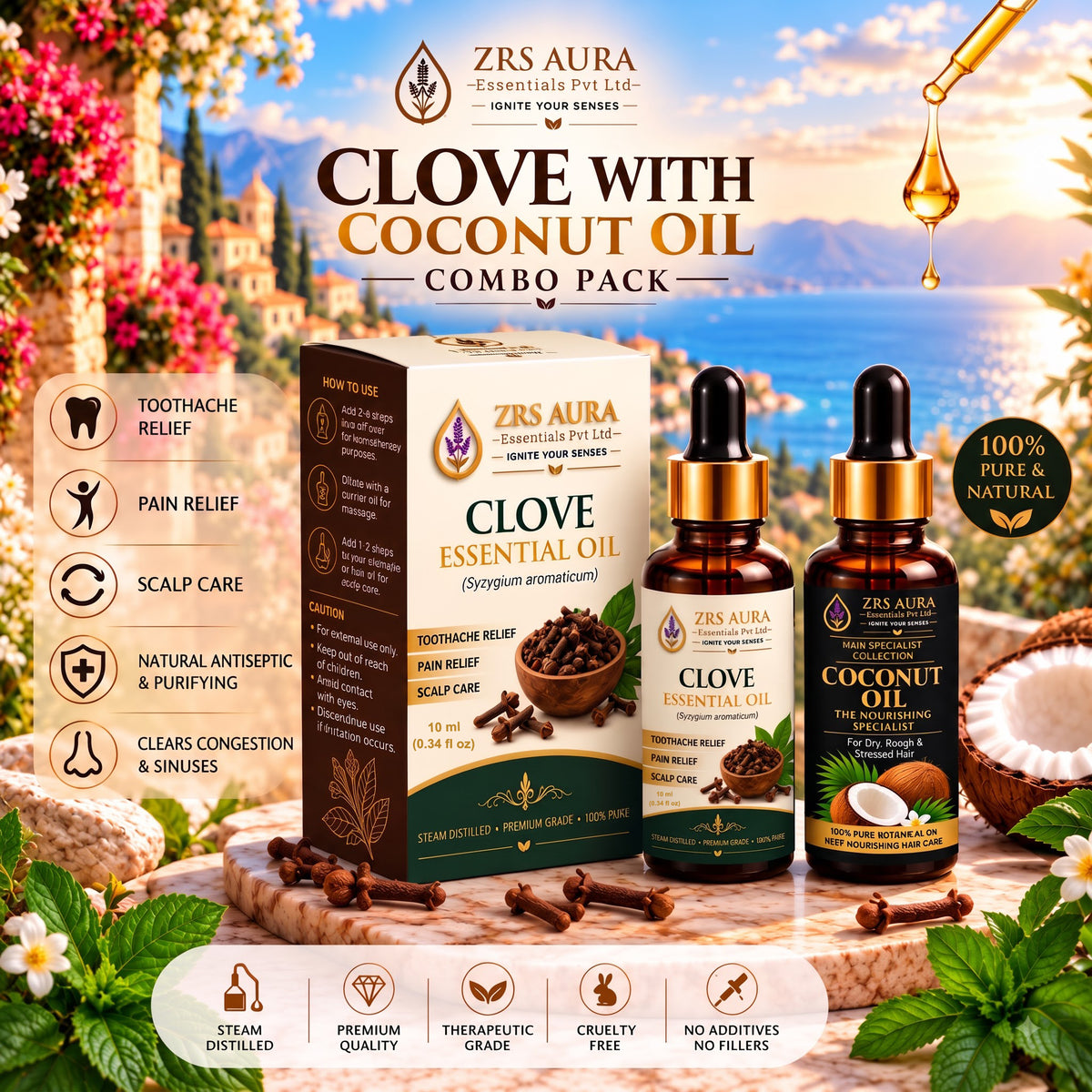 clove with coconut oil